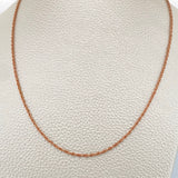 Rope Chain 1.25gr / 19 3/4 in / 18K Rose Gold +3 &