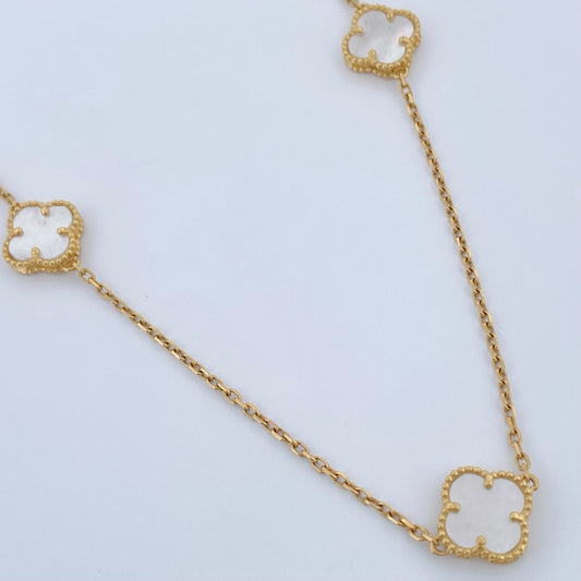 Cadena Trebol Aro Seguido 6.7gr / 17 3/4 in / Oro Amarillo +4 18K &