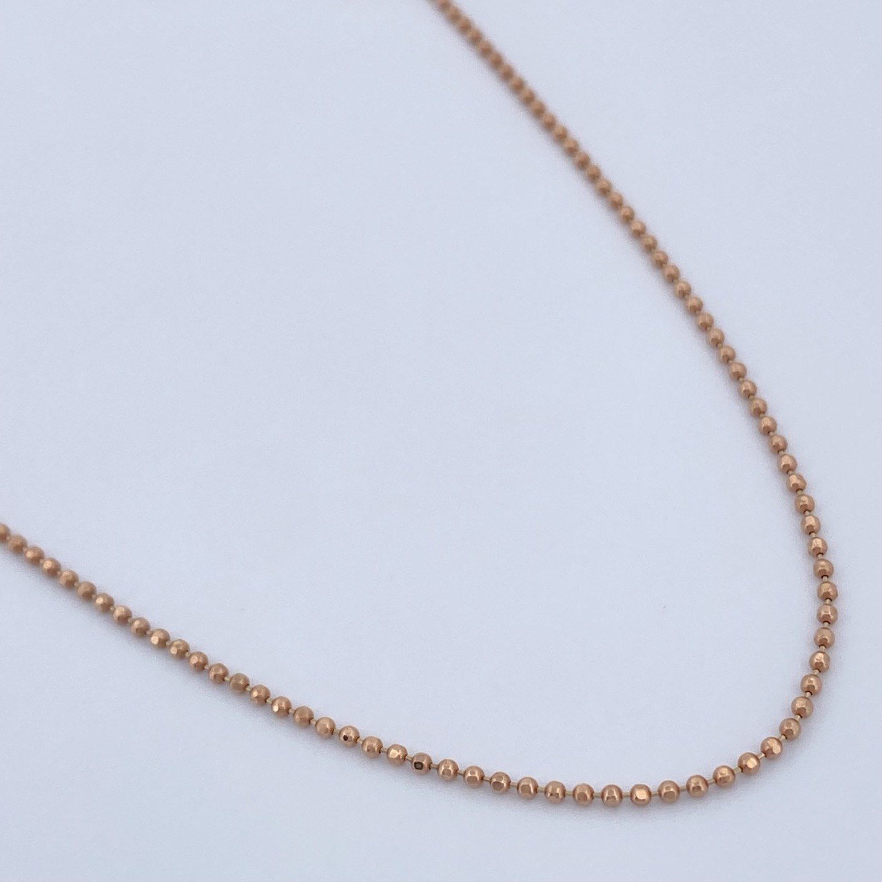 Military Diamond Cut Chain 3gr / 19 3/4 in / 18K Rose Gold +3 &