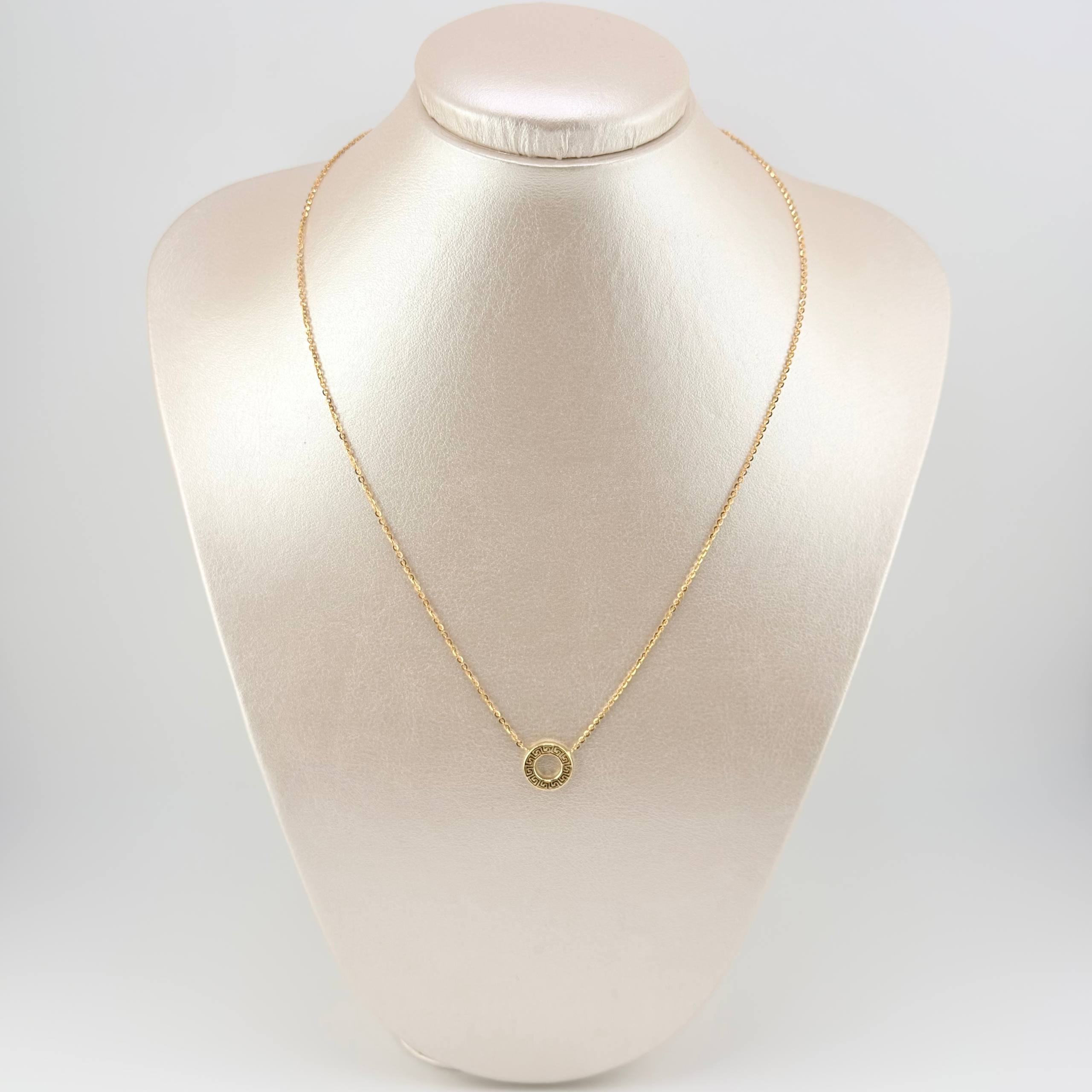 Cadena Aro Seguido Aro Tribal 3.9gr / 17 3/4 in / 1.4mm Oro Amarillo +4 18K