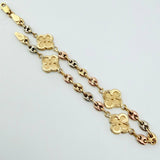 Pulso GC Trebol Doble Faz 5.3gr / 7 3/4 in / 10.3mm Tres Oros 18K