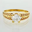 Anillo Solitario 2.7gr / T7 3/4 / Oro Amarillo 18K ©