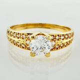Anillo Solitario 2.7gr / T7 3/4 / Oro Amarillo 18K ©