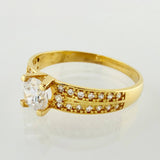 Anillo Solitario 2.7gr / T7 3/4 / Oro Amarillo 18K ©