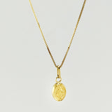 Set Cadena y Dije Veneciana + Virgen Milagrosa 1.25gr / 17 3/4 in / 0.6mm Oro Amarillo 18K