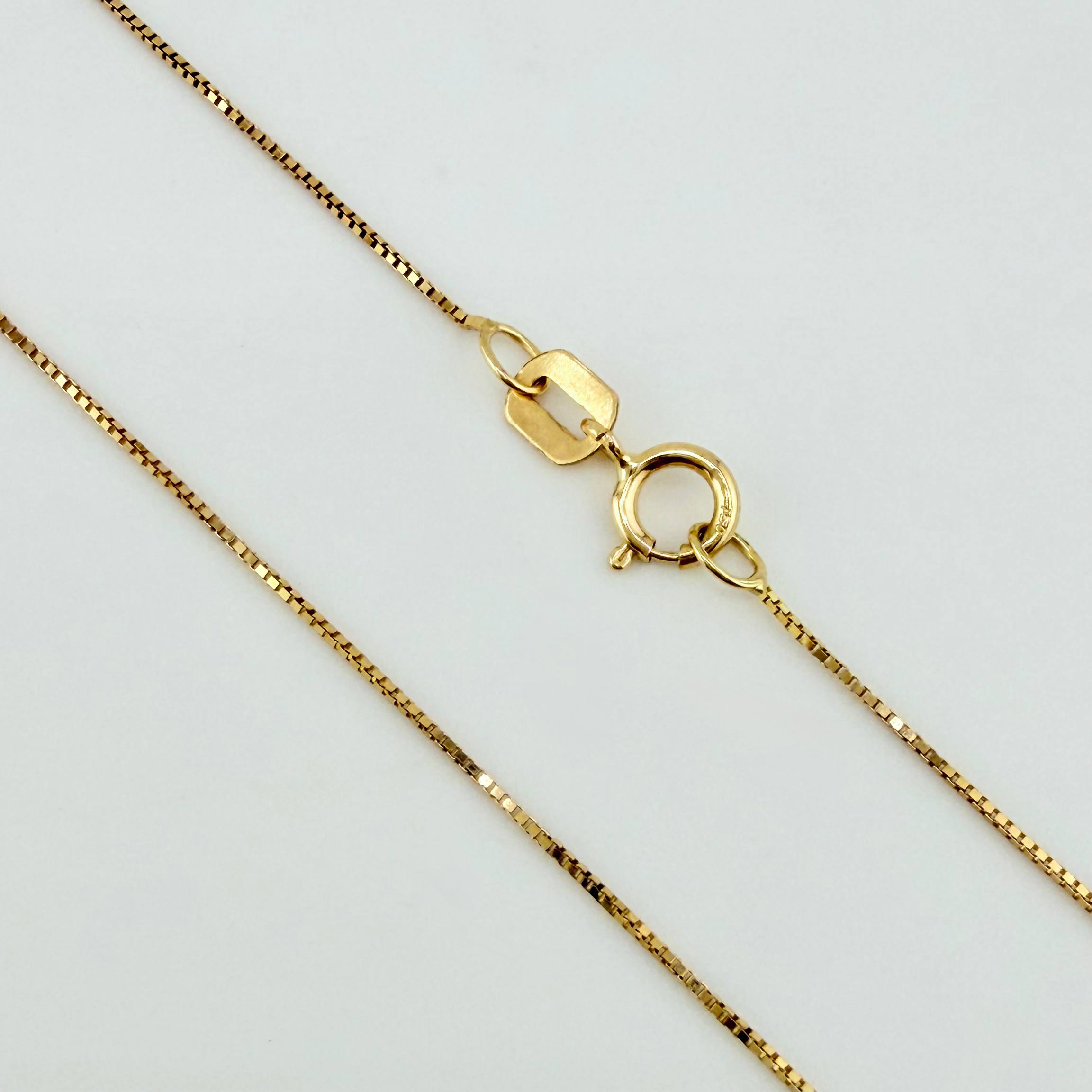 Set Cadena y Dije Veneciana + Ancla 1.25gr / 19 3/4 in / 0.6mm Oro Amarillo 18K ©
