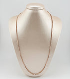 Cadena Veneciana Redonda 20.45gr / 27 1/2 in / 2.2mm Dos Oros Blanco Rosa +3 18K