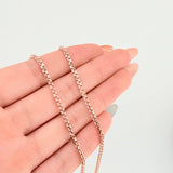 Cadena Veneciana Redonda 20.45gr / 27 1/2 in / 2.2mm Dos Oros Blanco Rosa +3 18K