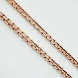 Cadena Veneciana Redonda 33.2gr / 27 1/2 in / 3mm Dos Oros Blanco Rosa +3 18K