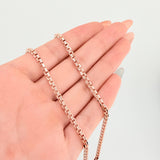 Cadena Veneciana Redonda 33.2gr / 27 1/2 in / 3mm Dos Oros Blanco Rosa +3 18K