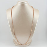 Cadena Veneciana Redonda 33.2gr / 27 1/2 in / 3mm Dos Oros Blanco Rosa +3 18K