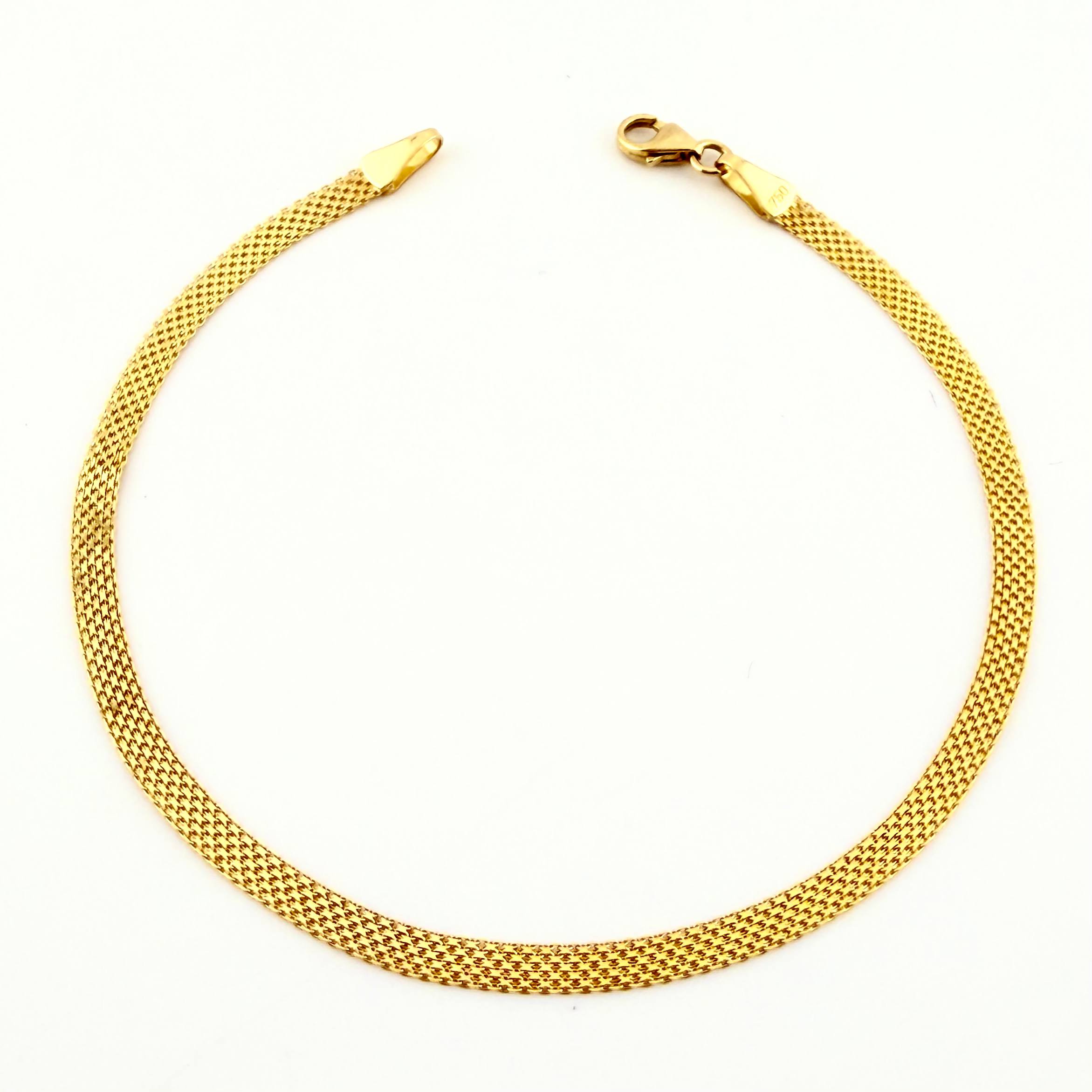 Pulso Chino 2.2gr / 7 1/2 in / 3.1mm Oro Amarillo +1 18K