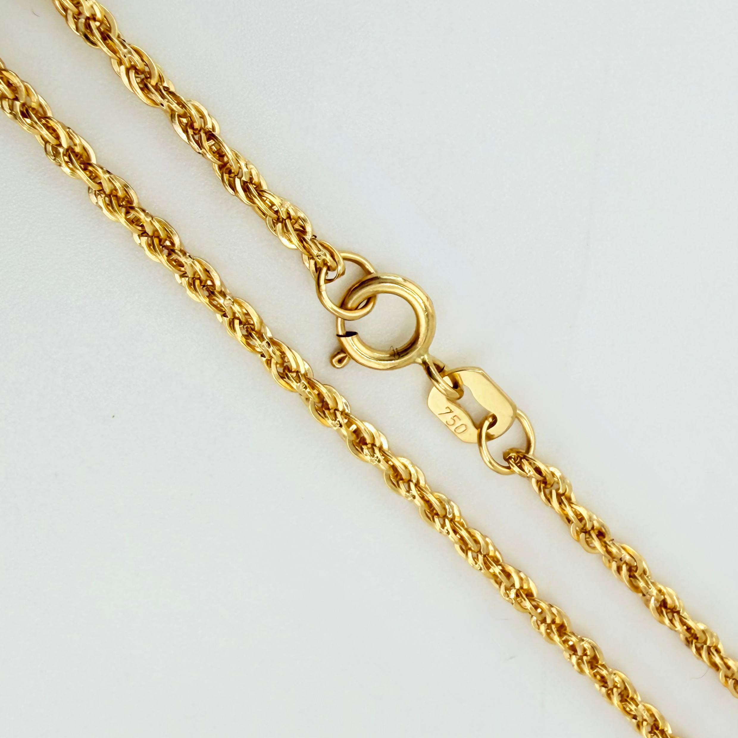 Cadena Lazo 1.6gr / 17 3/4 in / 1.6mm Oro Amarillo +3 18K
