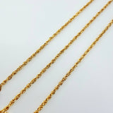 Cadena Lazo 1.6gr / 17 3/4 in / 1.6mm Oro Amarillo +3 18K