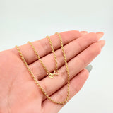 Cadena Lazo 1.6gr / 17 3/4 in / 1.6mm Oro Amarillo +3 18K