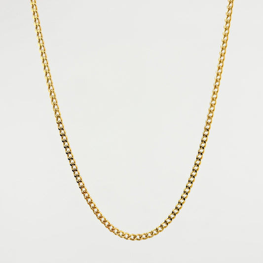 Cadena Cubana 7.55gr / 23 1/2 in / 2.9mm Oro Amarillo +1 18K