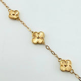 Pulso Trebol Diamantado 5.1gr / 7 3/4 in / 11.3mm Oro Amarillo Nac.Esp. 18K