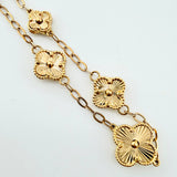 Pulso Trebol Diamantado 5.1gr / 7 3/4 in / 11.3mm Oro Amarillo Nac.Esp. 18K