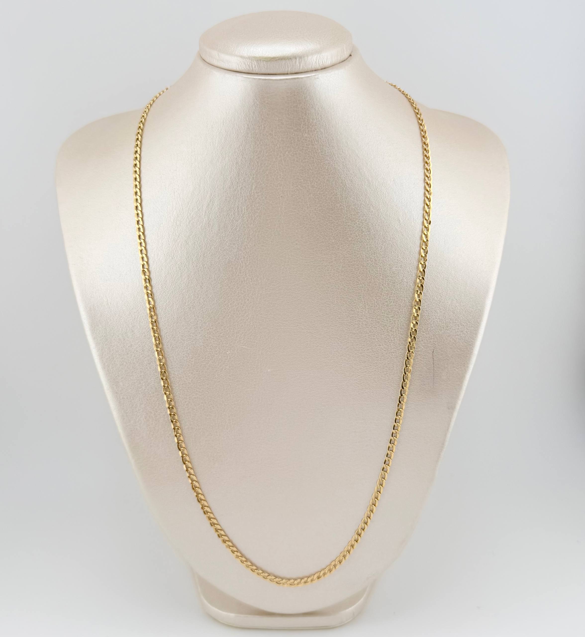 Cadena Cubana 4.6gr / 23 1/2 in / 3.3mm Oro Amarillo +1 18K