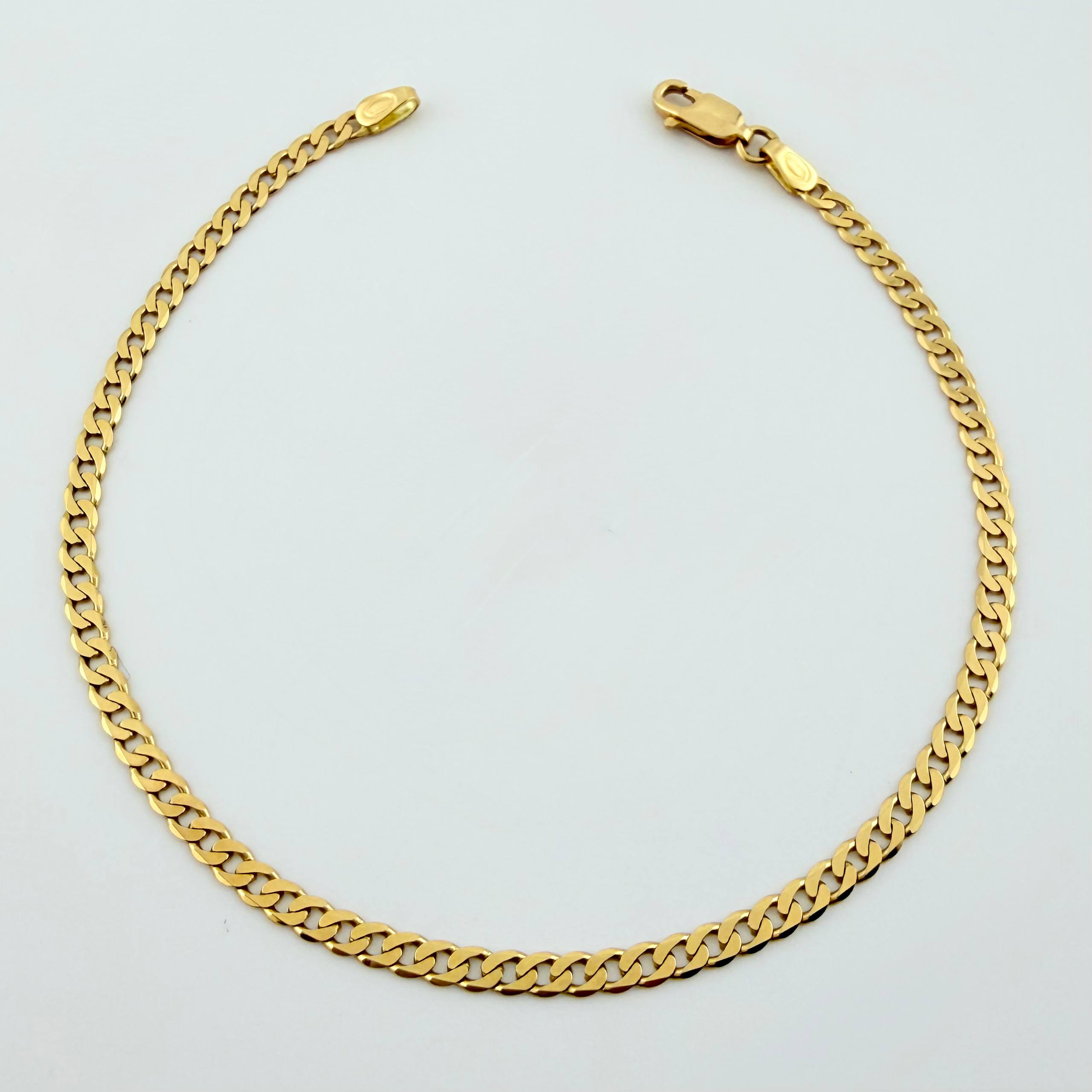 Pulso Cubano 4gr / 8 1/2 in / 3.1mm Oro Amarillo +1 18K