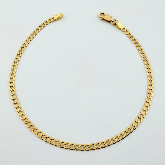 Pulso Cubano 4gr / 8 1/2 in / 3.1mm Oro Amarillo +1 18K