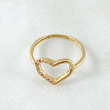 Heart Silhouette Ring 1.35gr / Size 5 1/4 / 18K Gold -