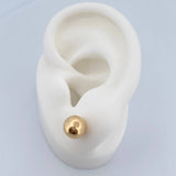 Stud Earrings Bead 0.85gr / 8mm Polished 18K Yellow Gold $