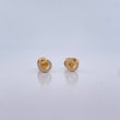 Stud Earrings Circle Heart 0.7gr / White Zircons 18K Rose Gold $