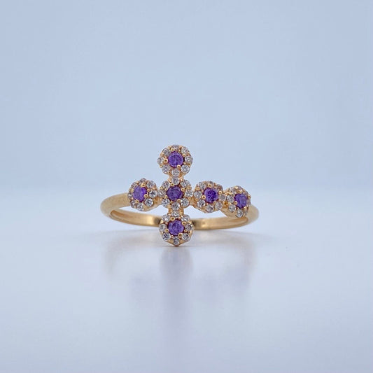 Dense Cross Ring 2.25gr / Size 6 / 18K Gold