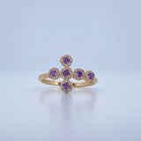 Dense Cross Ring 2.25gr / Size 6 / 18K Gold