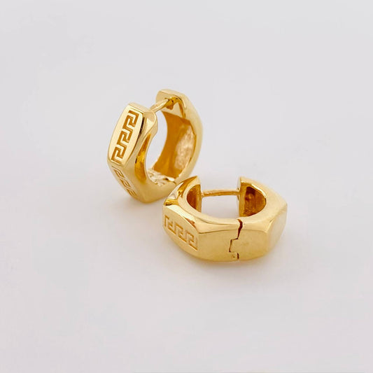 Candongas Tribal 3.9g / 1/2 in Oro Amarillo 18K