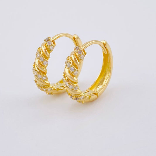 Hoop Earrings Rubi 3.6g / 3/4 in Yellow Gold 18K