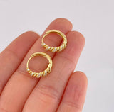 Candongas Rubi 3.6g / 3/4 in Oro Amarillo 18K