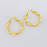 Hoop Earrings Jenn 2.3g / 1 in Yellow Gold 18K