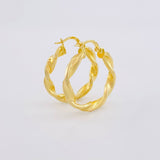 Hoop Earrings Jenn 2.3g / 1 in Yellow Gold 18K