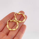 Hoop Earrings Jenn 2.3g / 1 in Yellow Gold 18K