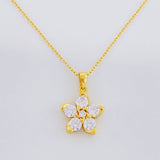 Cadena Aro Seguido Flor 3.05g / 18 in / 1.2mm Plata Vermeil 925