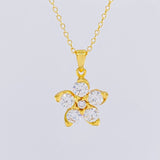 Cadena Aro Seguido Flor 3.05g / 18 in / 1.2mm Plata Vermeil 925