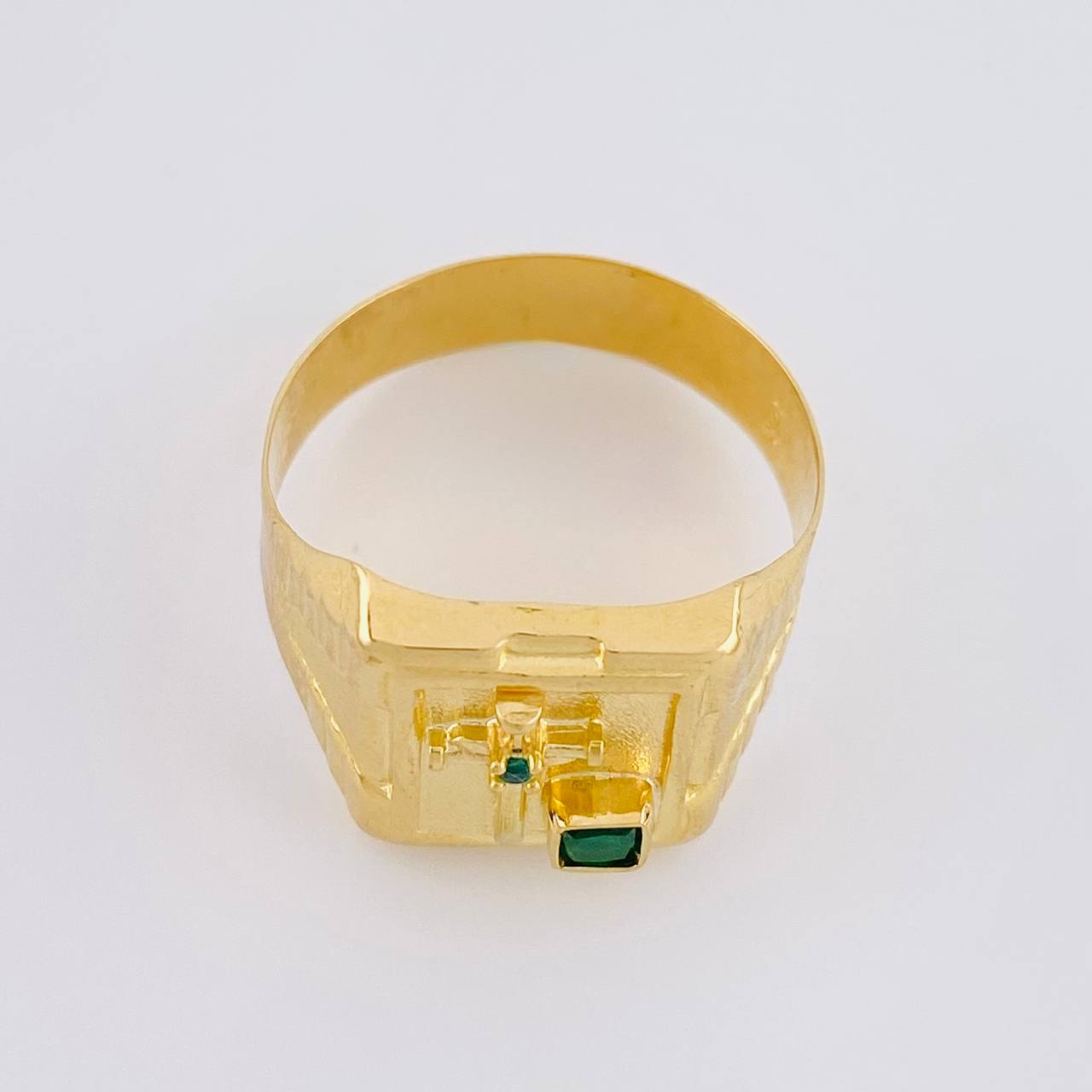 Cross Nail Signet Ring 3.05g / T9 1/4 Yellow Gold 18K