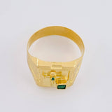 Cross Nail Signet Ring 3.05g / T9 1/4 Yellow Gold 18K