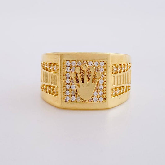 Crown Signet Ring 9.5g / T7 1/4 Yellow Gold 18K