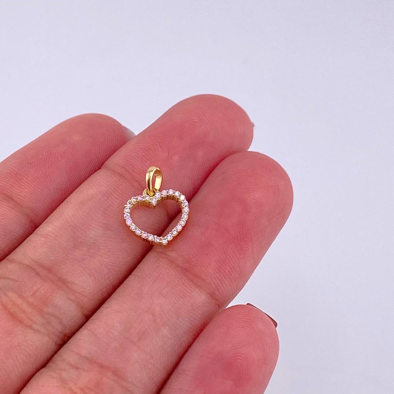 Dije Silueta Corazon 0.65g / 1/2 in Oro Amarillo 18K