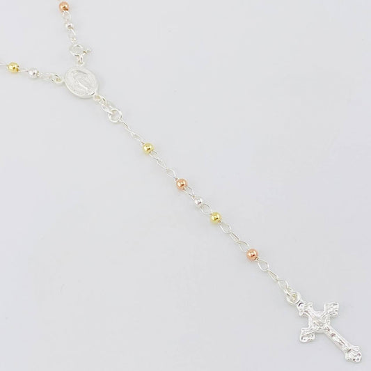 Rosario Vigen Milagrosa 7.55g / 18 in / 3mm Plata Vermeil 925
