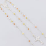 Miraculous Virgin Rosary 7.55g / 18 in / 3mm Silver Vermeil 925