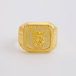 Saint Michael Archangel Signet Ring 3.55g / T10 Yellow Gold 18K