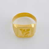 Saint Michael Archangel Signet Ring 3.55g / T10 Yellow Gold 18K