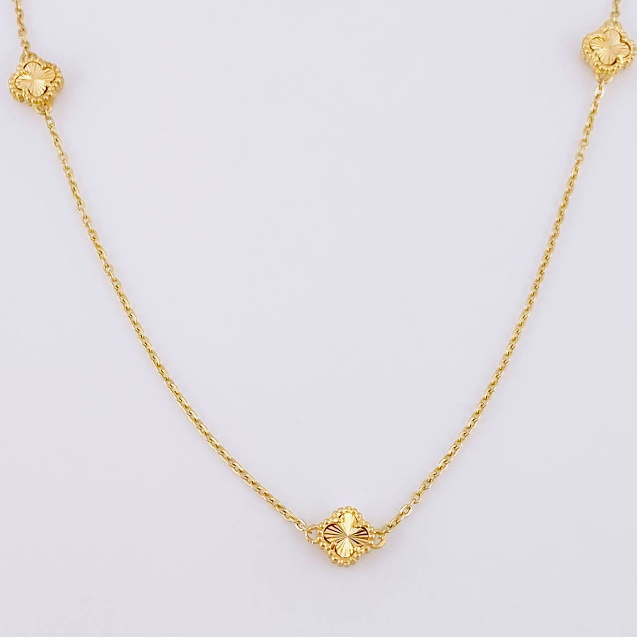 Classic Link Chain Clover 5.9g / 20 in / 1mm 18K Yellow Gold