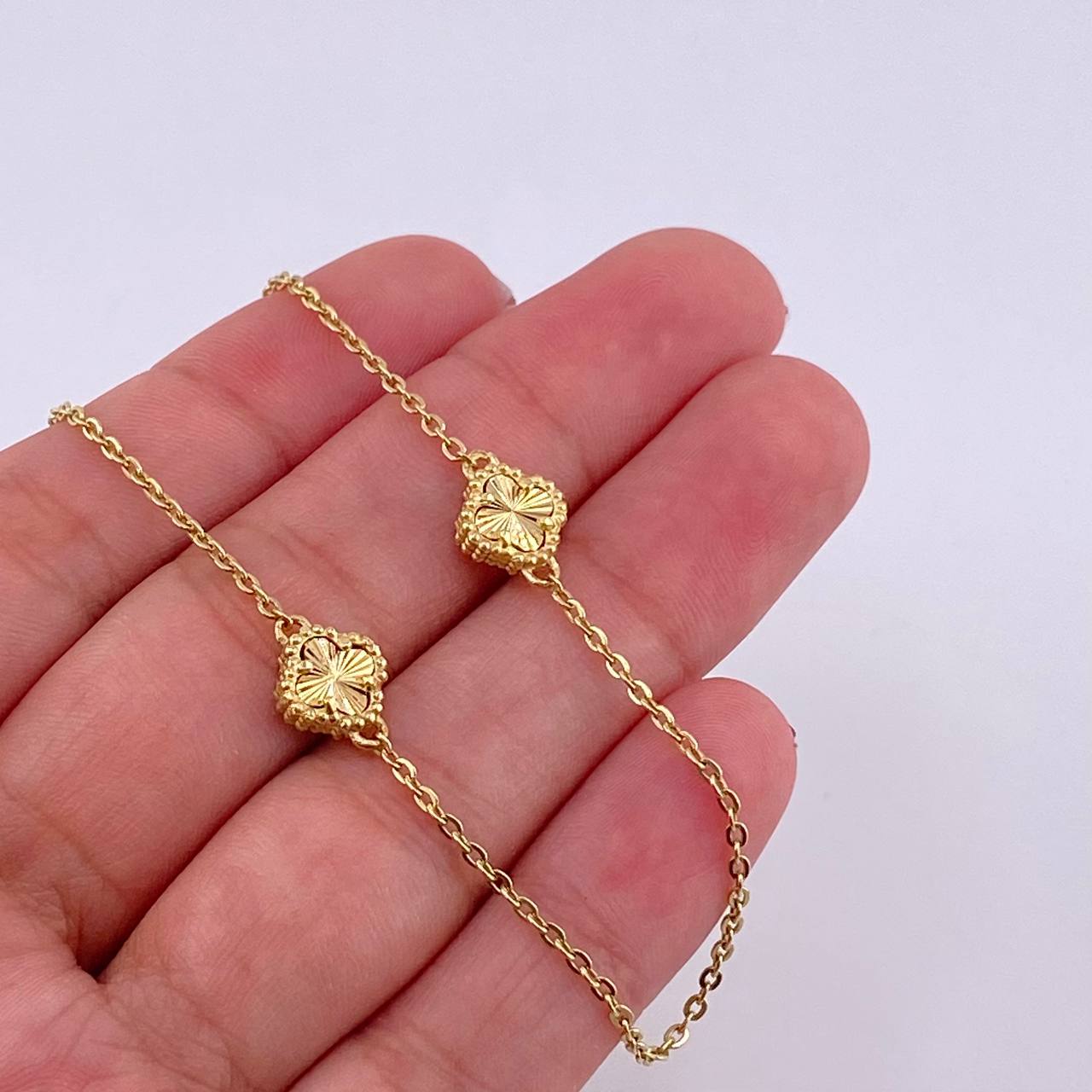 Classic Link Chain Clover 5.9g / 20 in / 1mm 18K Yellow Gold