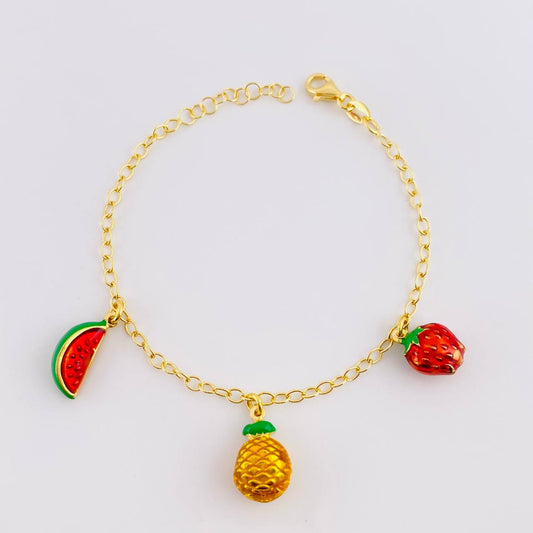 Bracelet Tropical 4.7g / 7 3/4 in / 2.7mm Silver Vermeil 925