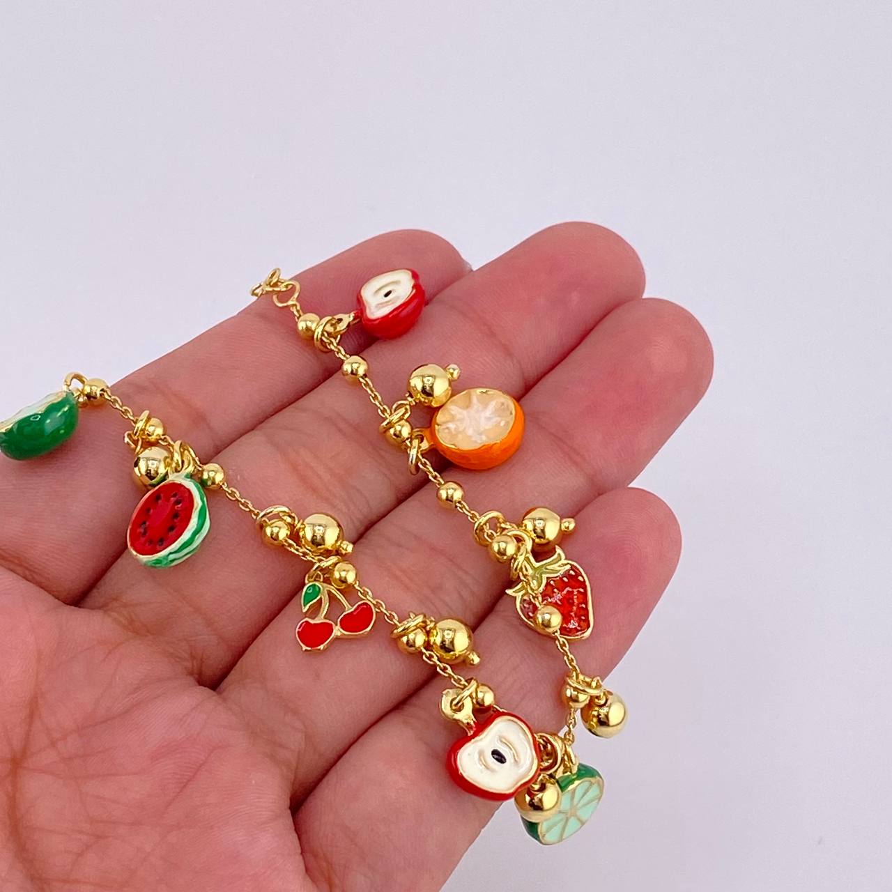 Bracelet Tropical 10.4g / 8 1/4 in / 1.2mm Silver Vermeil 925